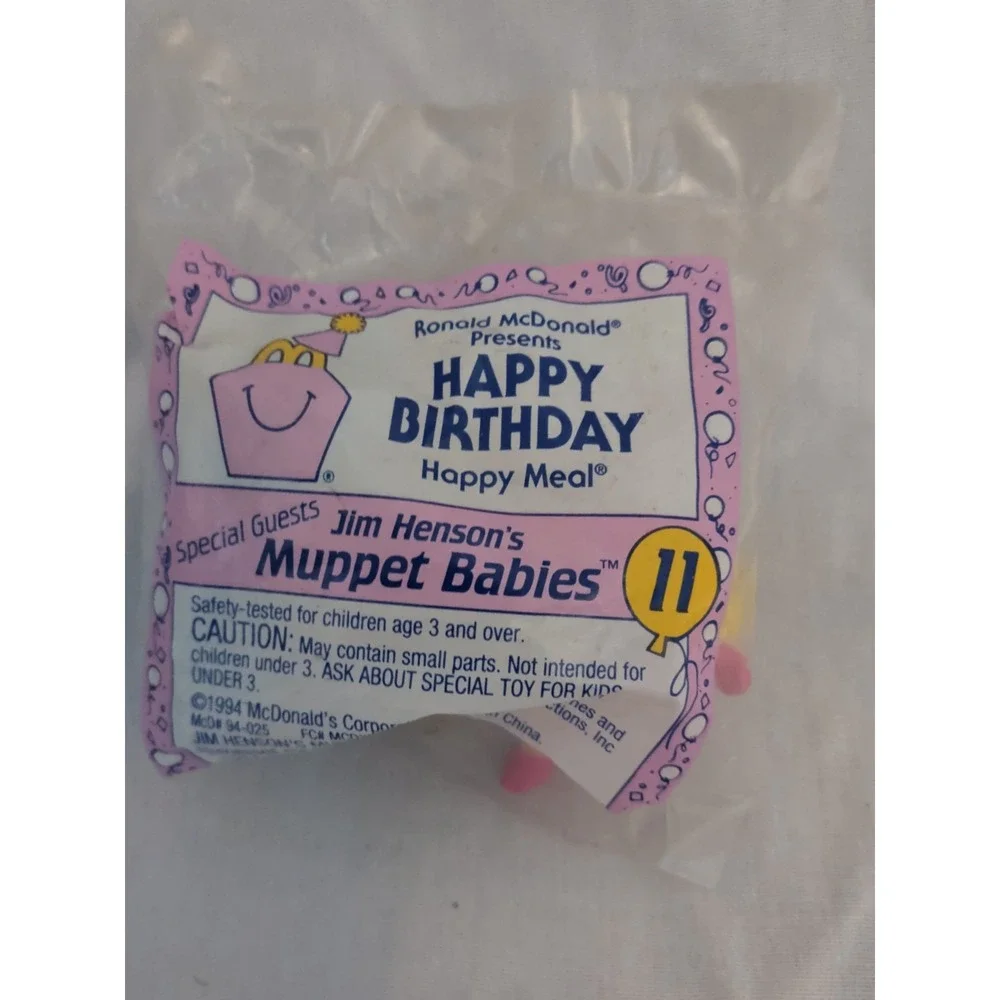 McDonald's 1994 Happy Birthday Muppet Babies Kids Meal Toy New